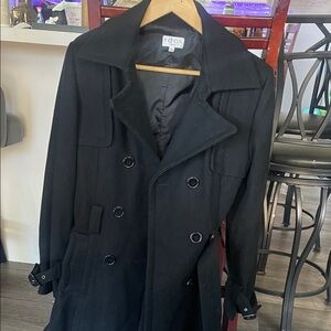 Togs Soho women’s Black wool Double-Breasted trench coat